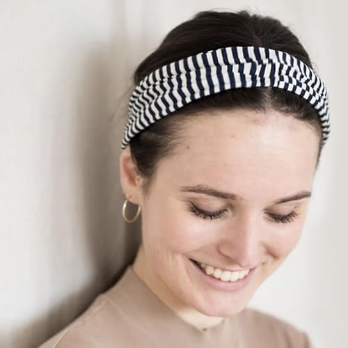 Fszsaa 4-Pack Stretchy Striped Headbands for Women – Yoga & Daily Wear