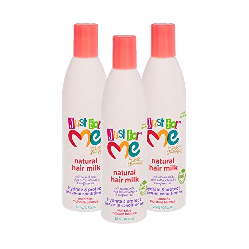 Just For Me Natural Hair Milk Leave-In Conditioner 10 Fl Oz (Pack of 3)
