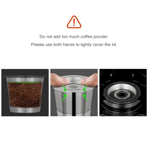 Reusable K Cups & Coffee Filter Basket for Ninja PB051/PB041 - Stainless Steel, Dishwasher-Safe