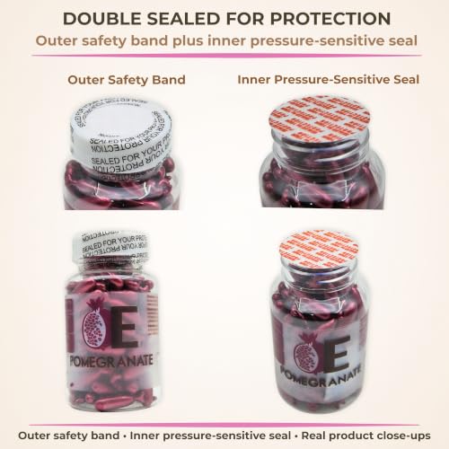 Pomegranate Skin Oil Capsules - Anti-Aging, 90 Count