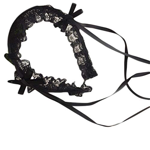 Women’s Ruffled Lace Headband - Steampunk Japanese Style Hair Accessory