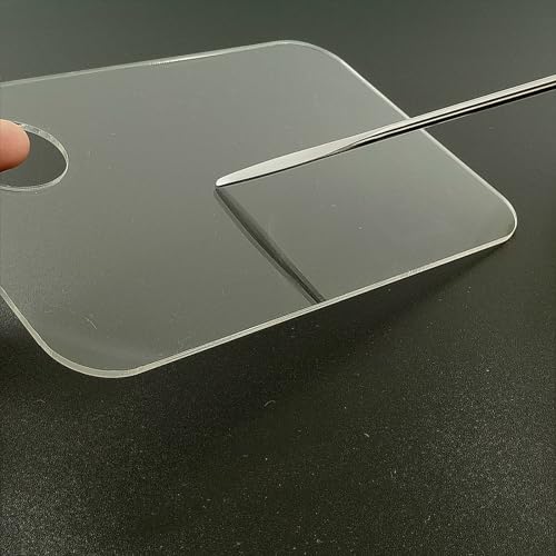 Acrylic Makeup Mixing Palette Set with Spatula - 2 Pcs