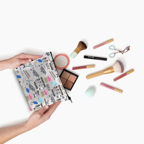 Anesthesiologist Makeup Bag - Cotton Linen Cosmetic Organizer Gift