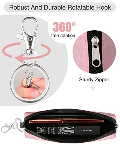 Meiiy 2pcs Mascara Holder Pouch with Hook Portable Makeup Storage for Women