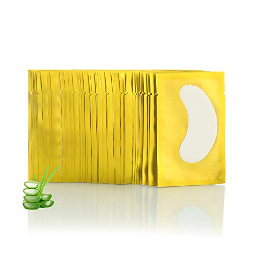 Gold Under Eye Gel Pads - 100 Pairs for Eyelash Extensions