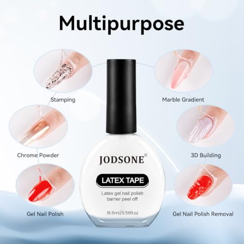 JODSONE Liquid Latex for Nails GN013 - Peel Off Cuticle Guard & Nail Art Barrier, 16.5ml