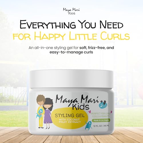 MAYA MARI Kids Hair Styling Gel - Flexible Hold, Coconut Lime, 12 oz