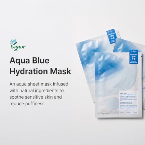 Dr.Althea Aqua Blue Hydration Mask Pack of 4 - Korean Vegan Skincare for Sensitive Skin