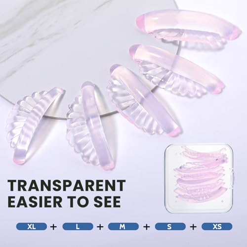 Ptwola Lash Lift Pads - 10 Silicone Rods in 5 Sizes for Eyelash Curling