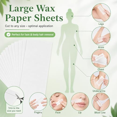 150 Tear-Resistant Non-Woven Wax Strips for Hair Removal