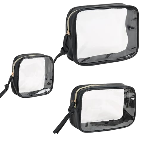 3-Piece Waterproof Travel Makeup Bag Set - Large, Medium, Small