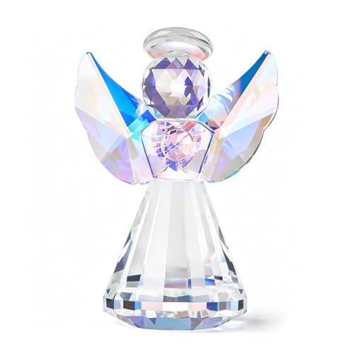 Crystal Guardian Angel Figurine - K9 Glass Home Decor Gift