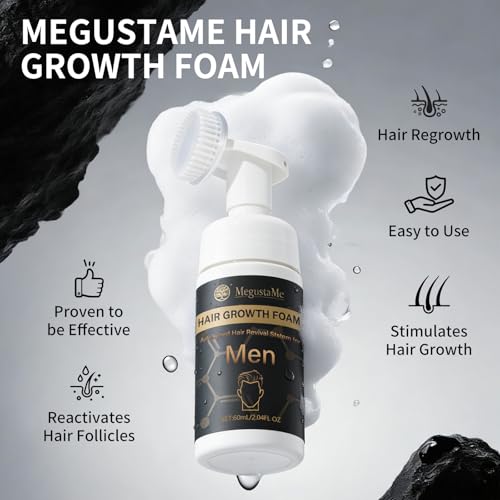 Men's Hair Growth Foam for Thinning Receding Hairline & Hair Loss - 60ml MegustaMe