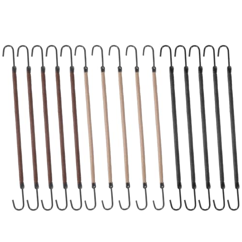 12 Pcs Bungee Hair Ties with Hooks for Curly Long Hair
