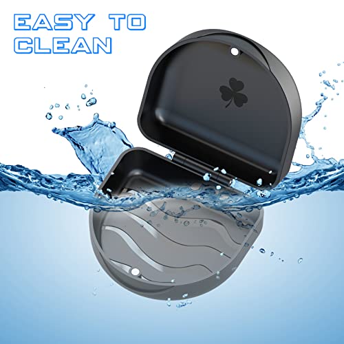 ARGOMAX Black Retainer Case for Clear Aligners & Mouth Guards