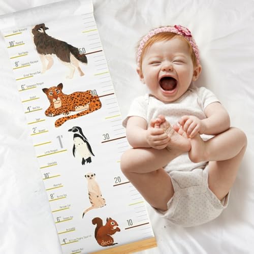 MIBOTE Removable Growth Height Chart for Kids - 79" x 7.9" Canvas Ruler