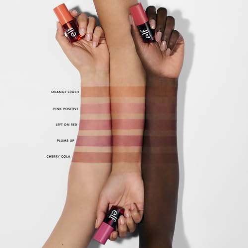 e.l.f. Sheer For It Blush Tint - Multi-Use Lip & Cheek Makeup, Orange Crush, Vegan