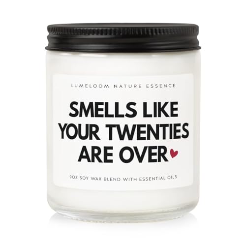 LUMELOOM Lavender Scented Soy Wax Candle - 30th Birthday Gift