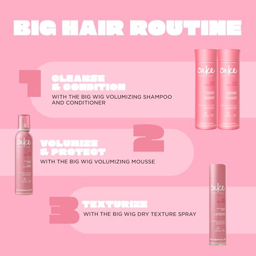 Cake Beauty The Big Big Deal Thickening Volume Shampoo - 10 Fl Oz, Vegan & Sulfate-Free with Aloe Vera & Lemon Cookie Scent