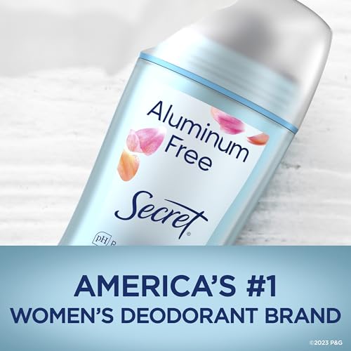 Secret Aluminum Free Deodorant for Women, Rose Scent, 2.4 oz (Pack of 2)