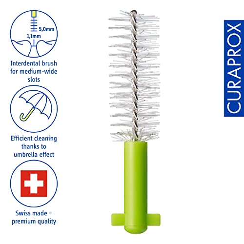 Curaprox CPS Prime Interdental Brush Refills 8-Pack, Size 011, Green, Pack of 1