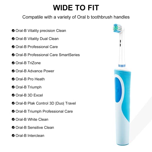 ELFIN 8 Pack Electric Toothbrush Replacement Heads for Oral-B