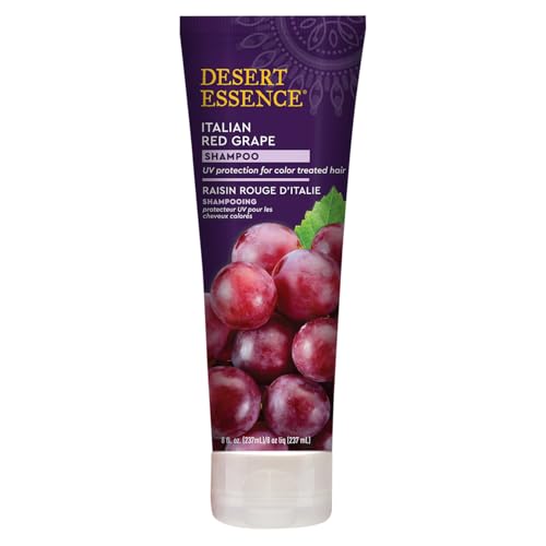 Desert Essence Red Grape Shampoo for Color-Treated Hair, 8 Fl Oz