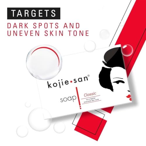 Kojie San Kojic Acid Skin Brightening Soap - 3 Bars for Dark Spots & Hyperpigmentation