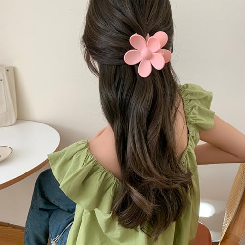 Merdia 10 Pack Matte Flower Hair Claw Clips for Women & Kids - Strong Grip, Non-Slip Hair Accessories for Thin & Short Hair