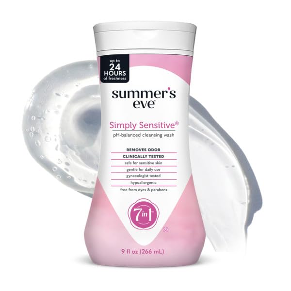 Summer's Eve Simply Sensitive Feminine Cleansing Wash 9 Oz Pack of 3