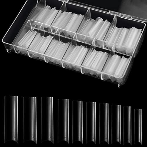 SITELENABY XXL No C Curve Square Nail Tips - Long Square Fake Nails, 500 pcs
