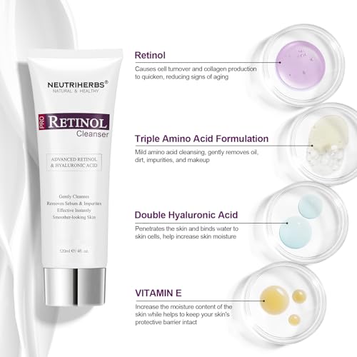 Neutriherbs PRO Retinol Face Wash - Anti-Aging Facial Cleanser (4 fl. oz.)