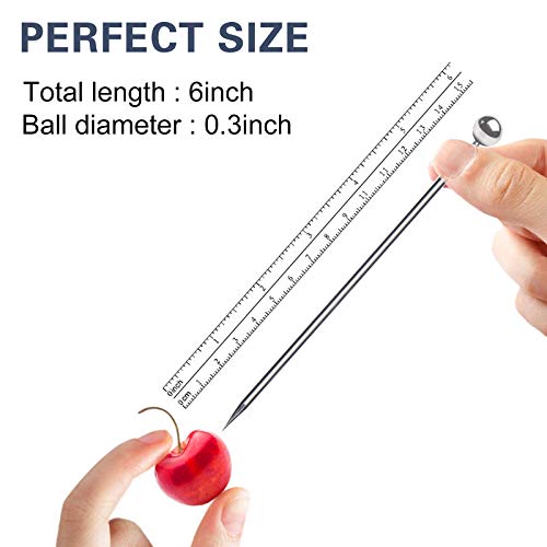 SOGEWO 6-Inch Stainless Steel Cocktail Picks - Set of 15