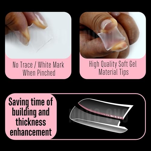 NOVO OVO Moon Curve Extra Thick Duck Nail Tips - 240 pcs