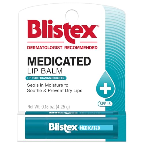 Blistex Medicated Lip Balm SPF 15, 12 Pack - 0.15 oz Each