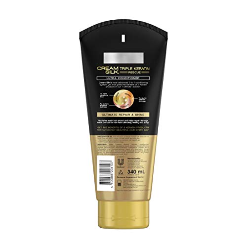 Cream Silk Triple Keratin Rescue Ultimate Repair & Shine Conditioner, 340mL