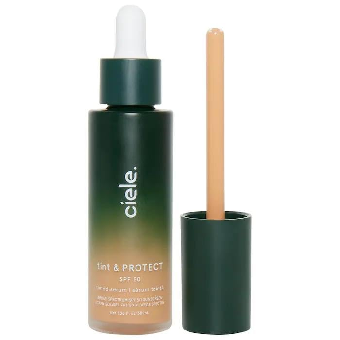 Ciele Tint & Protect SPF 50+ Tinted Serum Foundation - Medium Shade for Flawless Skin