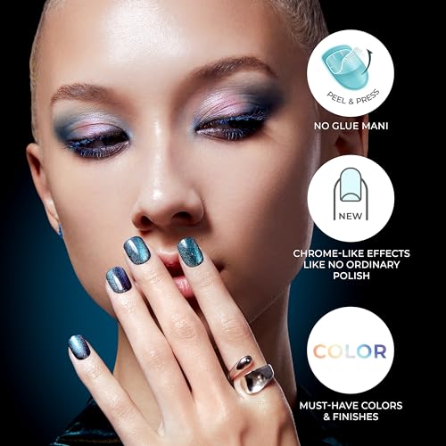 imPRESS No Glue Press On Nails, Red Squoval, 30 Count Kit
