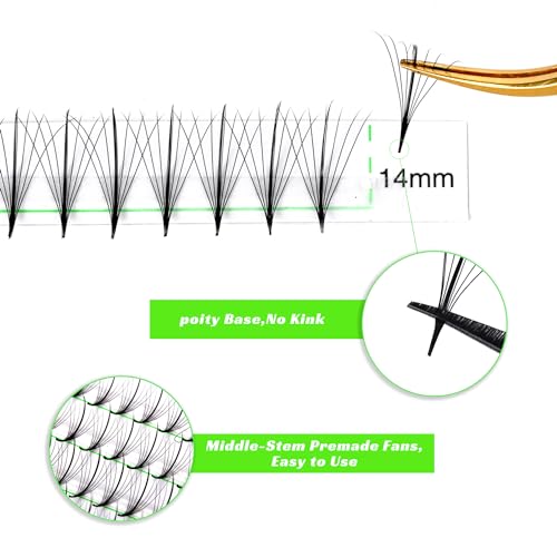 Kolybel 500 Wispy Premade Lash Fans - 7D 0.07 C Curl 8-15mm