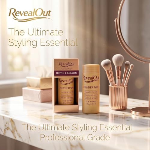 RevealOut Volumizing Hair Powder for Women - Strong Hold Matte Finish with Biotin & Keratin