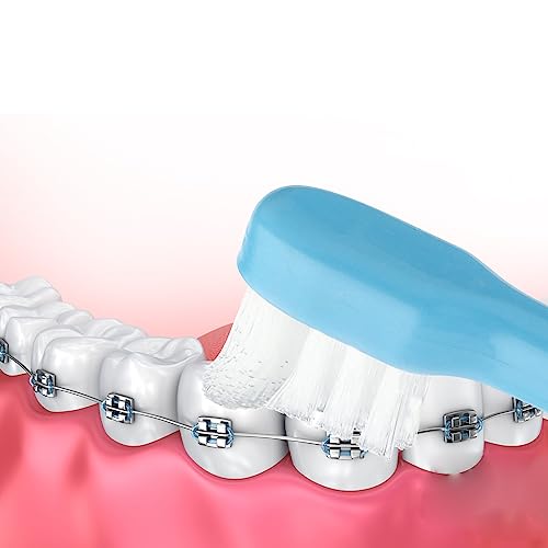 WLLHYF Soft Small Head Tufted Toothbrush Set - 2 Pack (Blue & Green)