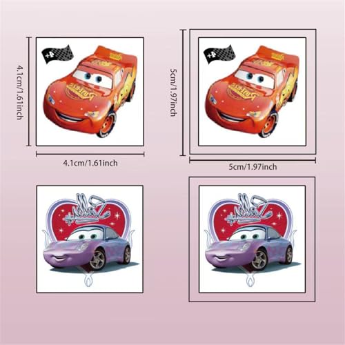 CAR20 20-Pack Kids Cars Temporary Tattoos Waterproof Body Art Stickers