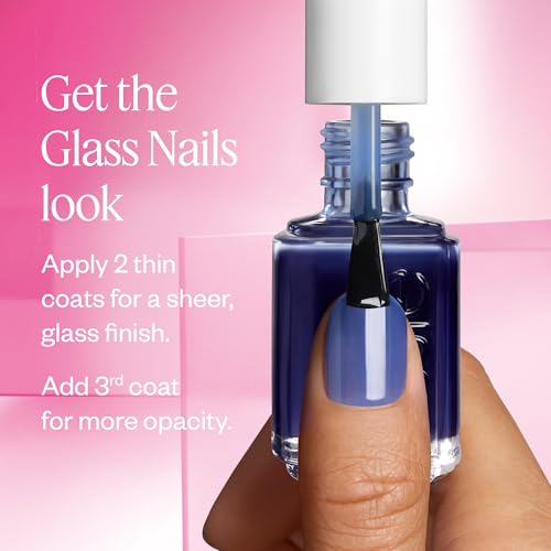 essie Glass Nails Translucent Purple Nail Polish - Vegan, 0.46 fl oz