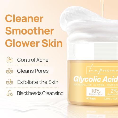 Glycolic Acid Exfoliating Pads - Gentle Resurfacing & Cleansing