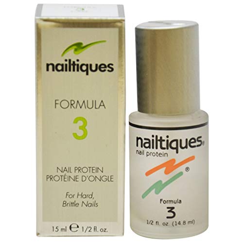 Nailtiques Nail Protein Formula 3 - Strengthens & Protects Nails, 0.5 oz