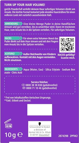 Schwarzkopf got2b POWDER'ful Volumizing Styling Powder | 2x10g