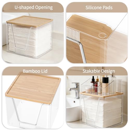 SPOSPO Clear 2-in-1 Disposable Facial Towel Holder & Organizer