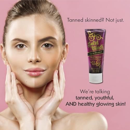 Solid Black Facial Bronzer - Anti-Aging Tanning Lotion 4 oz