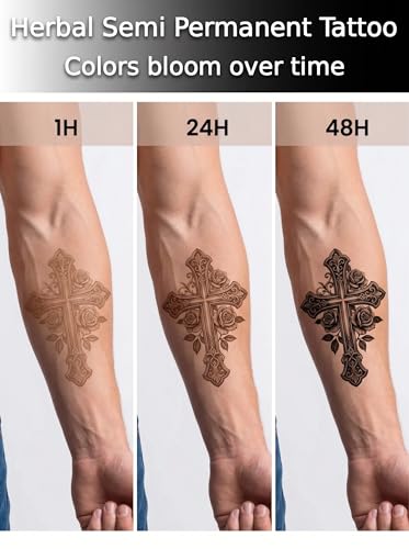 Actgan Large Gothic Memento Mori Semi-Permanent Tattoo - Realistic & Waterproof