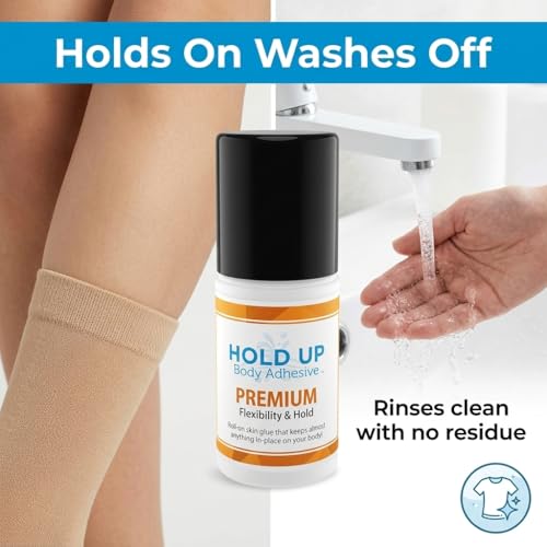 Hold Up Body Adhesive Skin Glue Roller - Sweat-Resistant Clothing Tape
